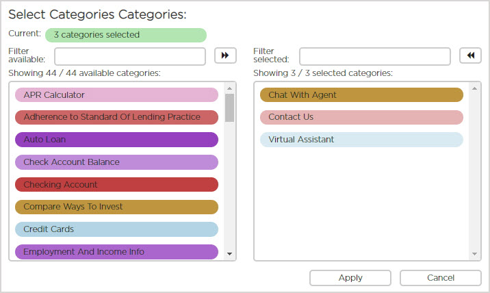 Select the filter Select the filter